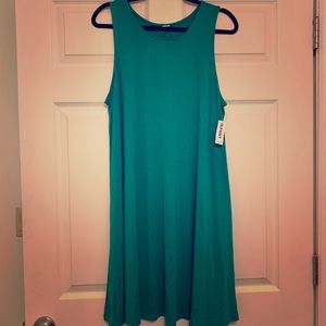 NWT strapless green swing dress XL